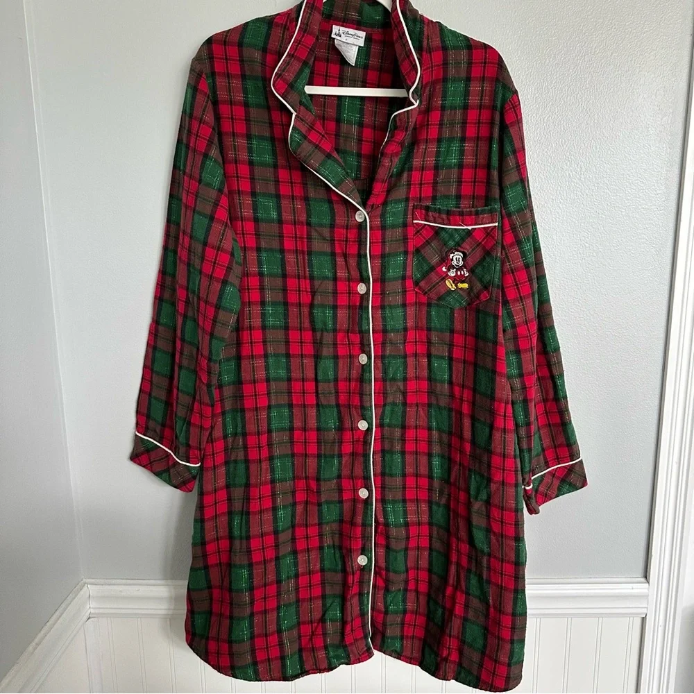 Disney Parks Pajamas Winter Mickey Mouse Plaid - Picture 2 of 8
